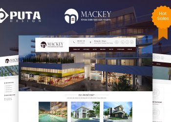 Giao diện Website bất động sản Real Estate Mackey
