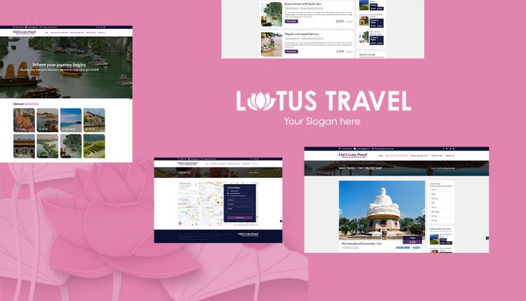 Giao diện website Lotus Travel