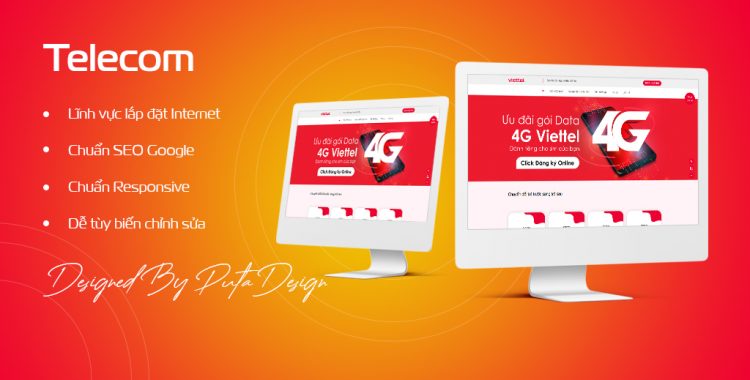 Giao diện website Theme Telecom comunication