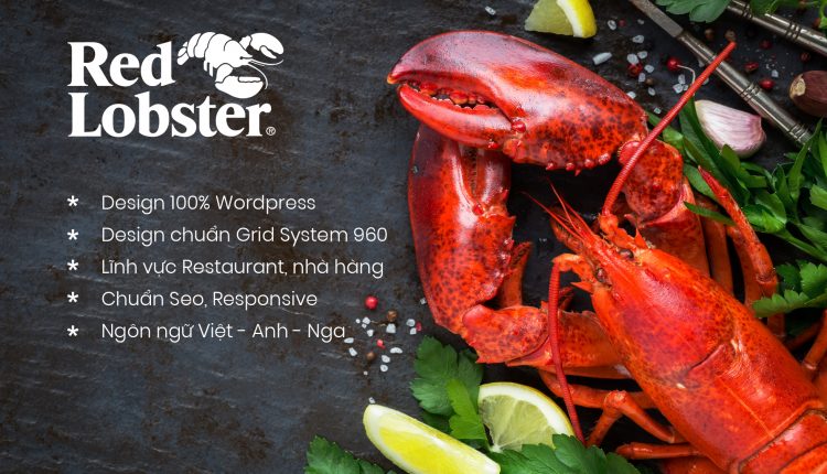 Giao diện website nhà hàng Lobster Restaurant