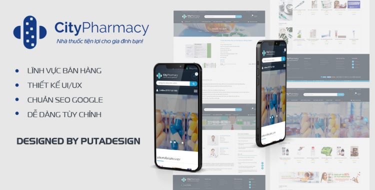 Giao diện website tiệm thuốc City Pharmacy