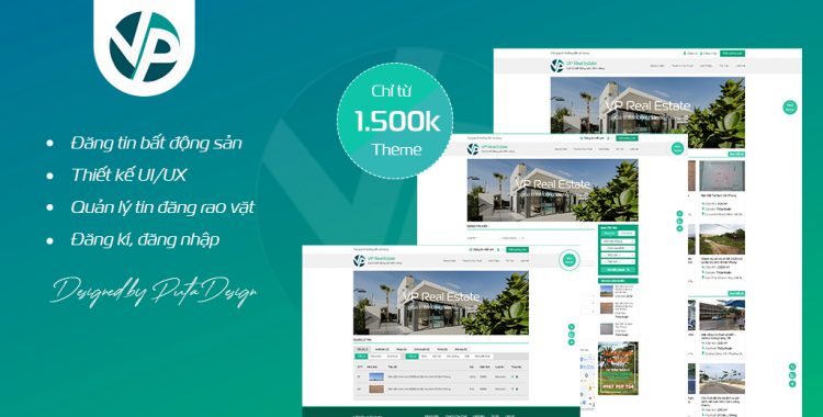 Giao diện website bất động sản VP Real Estate