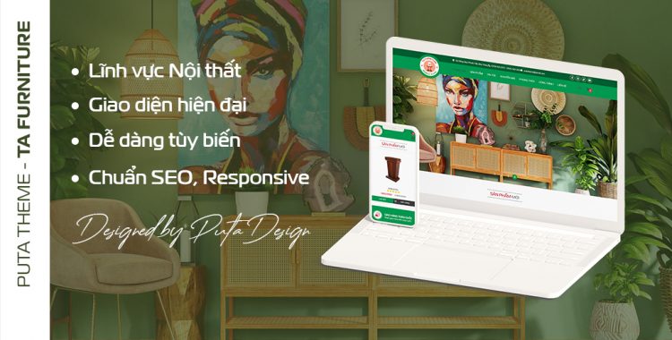 Giao diện website nội thất TA Furniture
