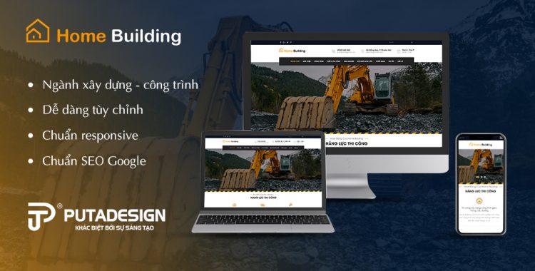 Giao diện website xây dựng Home Building