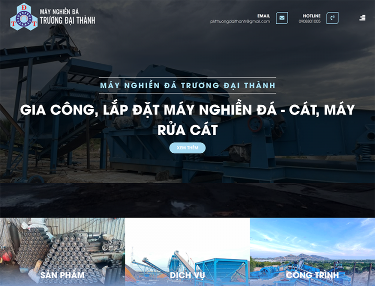 giao diện website maynghiendadaithanh.com