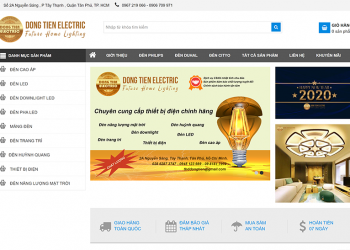 Thiết kế website thiết bị điện Đồng Tiến Electric