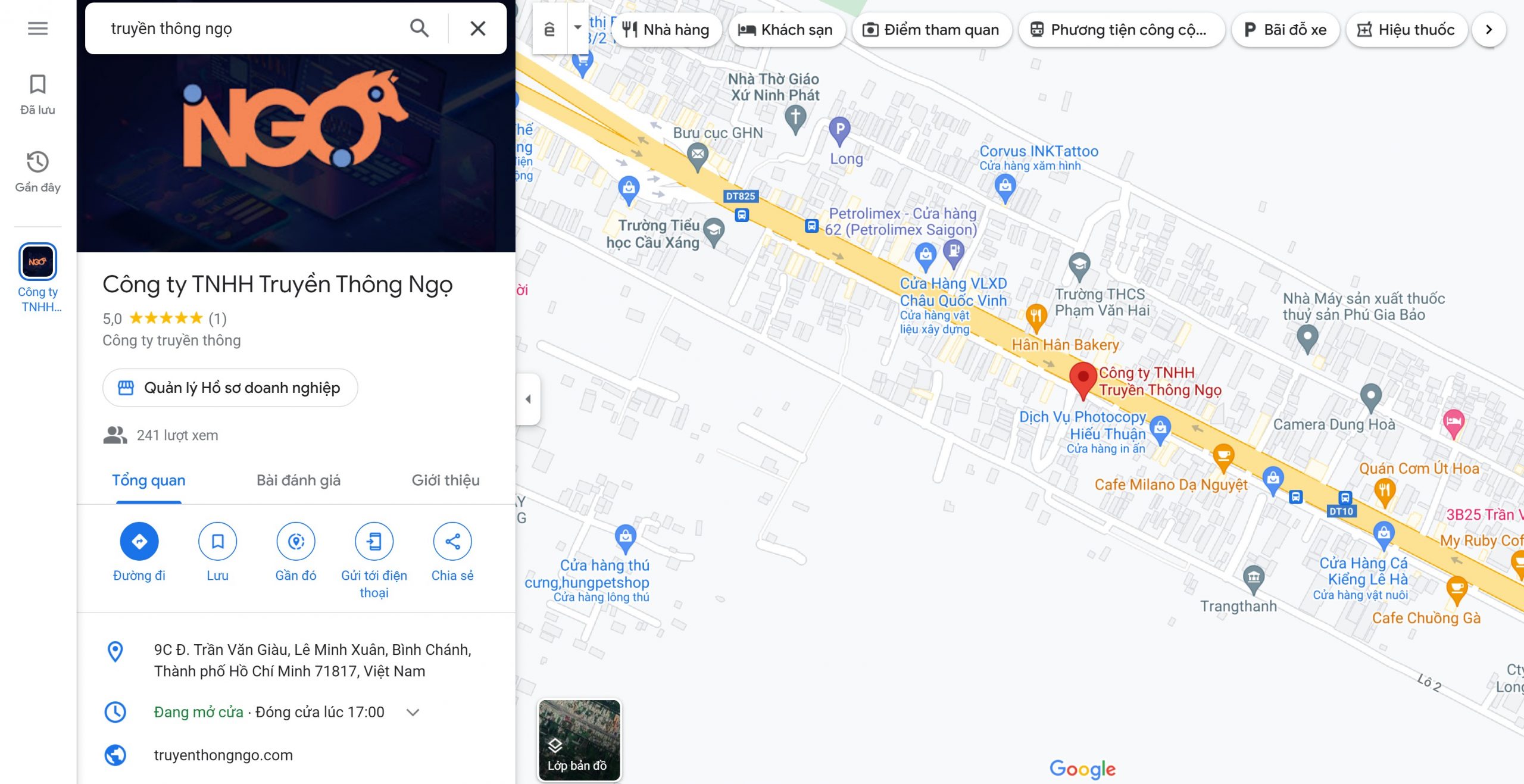 google maps truyen thong ngo
