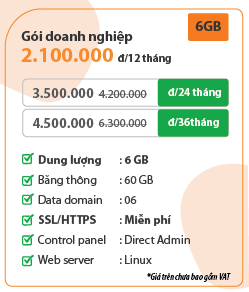 giá hosting doanh nghiệp