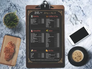 thiet ke menu cafe